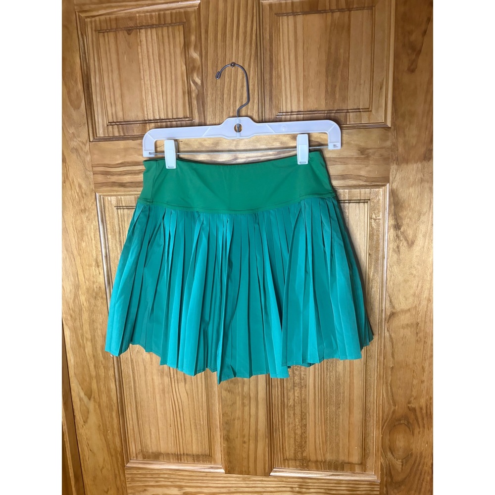 Pinspark Green Pleated Tennis Skort Womens Small Athletic Mini Skirt with Shorts